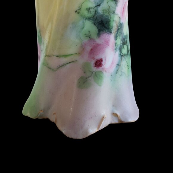 Antique Porcelain Hand Painted Roses Toothpick Match Holder Versailles - Picture 9 of 14